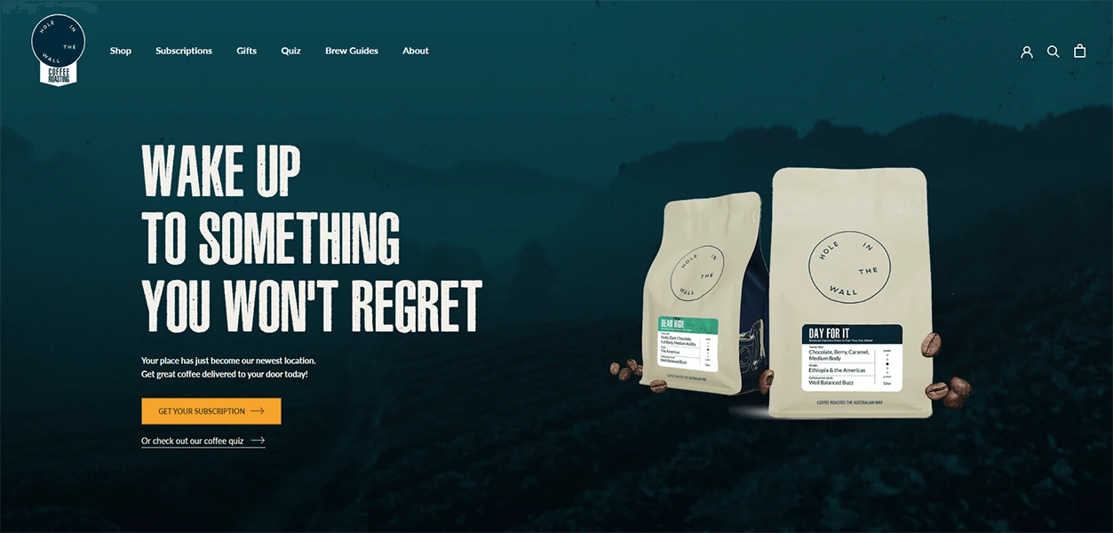 Hole in the wall coffee co website