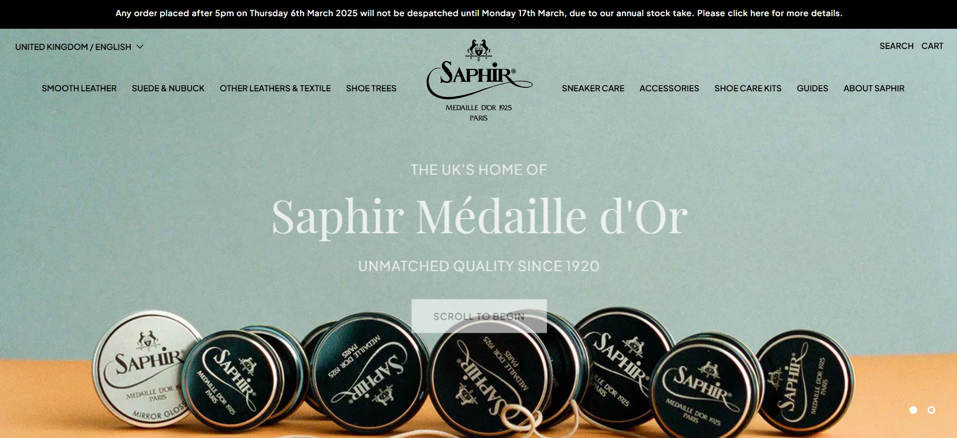 Saphir Médaille d'Or UK Store